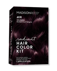 Madison Reed Radiant Hair Color Kit bottle shows 4VR shade for long-lasting gray coverage.