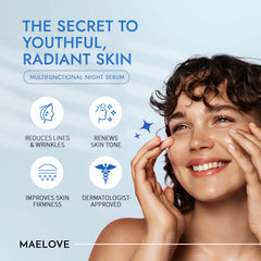 MAELOVE Moonlight Serum pump-dispense view for easy nightly application.