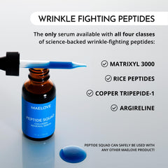 MAELOVE Peptide Squad application setup suggests enhanced skin resilience during routine.
