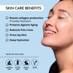MAELOVE Peptide Squad texture close-up emphasizes plump hydrated skin.