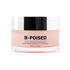 Maëlys B-Poised neck-decollete jar closeup showing rich firming cream for hydration.