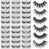 MAGEFY 30 Pairs Faux Mink Eyelashes pack with six styles for versatile looks
