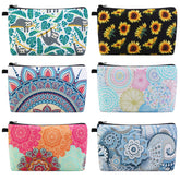 MAGEFY makeup bag with flower patterns for chic daily organization