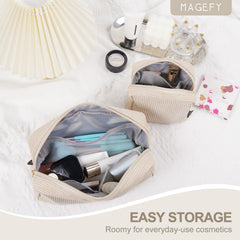 MAGEFY makeup bag purse travel compact fits in most handbags for easy daily use.