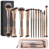 Magefy 12pc makeup brush set full kit for versatile daily routines