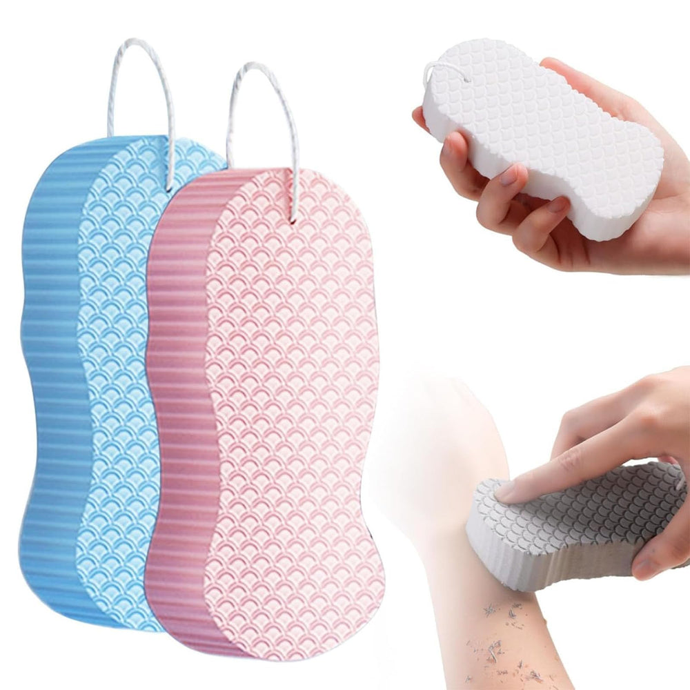 Magic Exfoliating Bath Sponge 2-pack close-up texture for gentle dead-skin removal