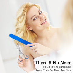 MAIPAY hair cutting clips blue keeping sections in place.