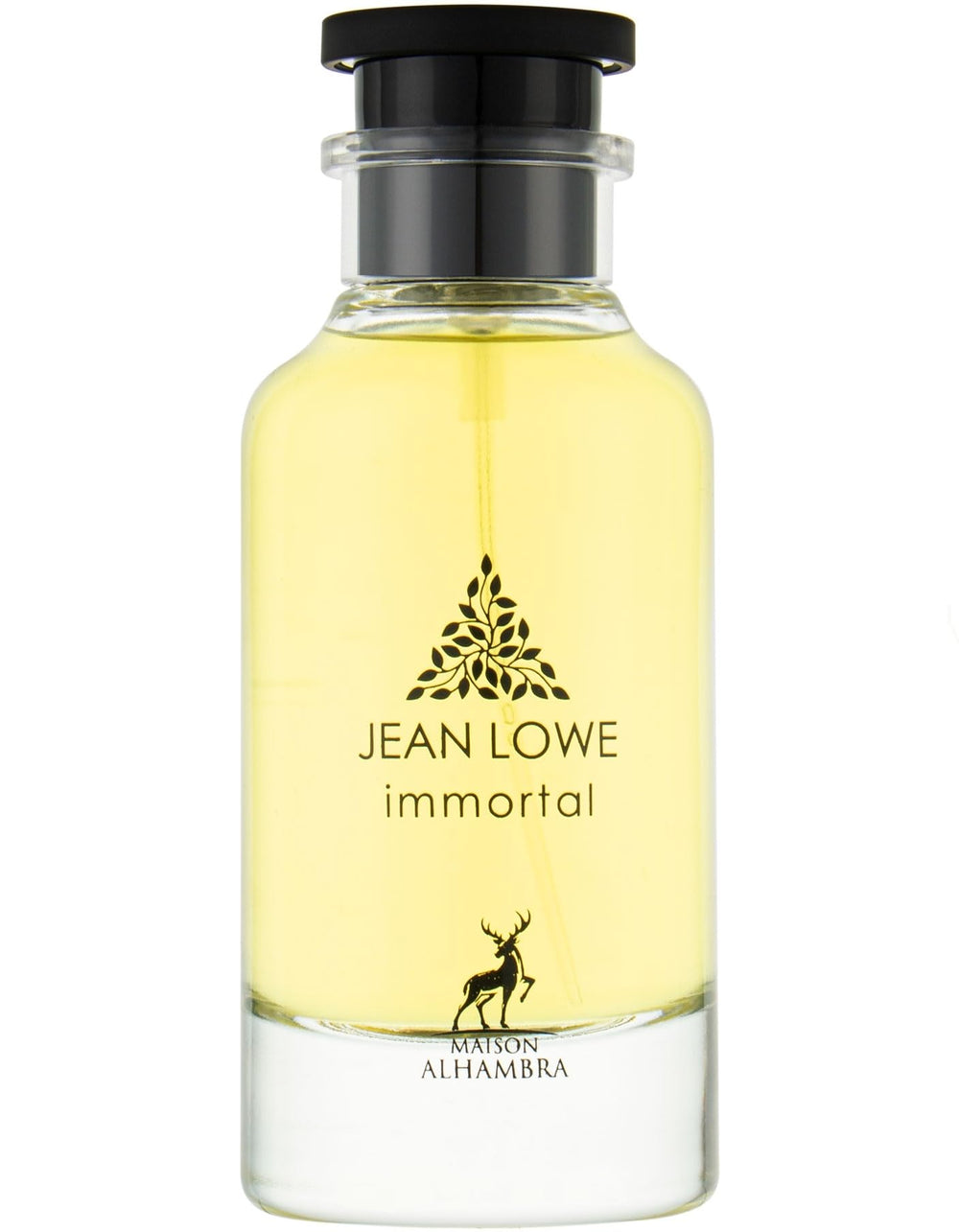 Maison Alhambra Jean Lowe Immortel bottle displays woody floral scent for men.