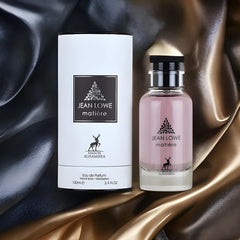 Maison Alhambra Jean Lowe Matiere packaging box conveys premium unisex fragrance for special occasions.