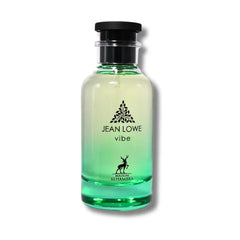 Maison Alhambra Jean Lowe Vibe bottle closeup; notes bloom with apricot and basil.