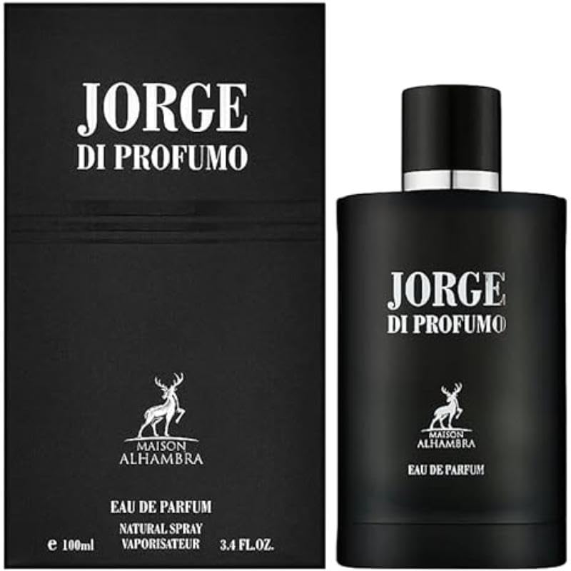 Maison Alhambra Jorge Di Profumo bottle for men, woody aroma for confident daily wear.