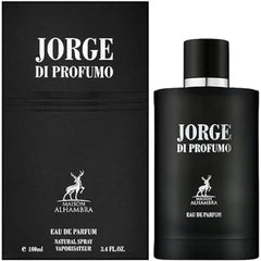 Maison Alhambra Jorge Di Profumo bottle for men, woody aroma for confident daily wear.