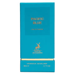 Maison Alhambra Pacific Blue EDP packaging box.