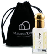 Maison d'Orient Musk Tahara bottle front with a long-lasting white musk fragrance.