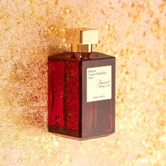 Maison Francis Kurkdjian Baccarat Rouge 540 spray application shows precise mist for balanced scent.