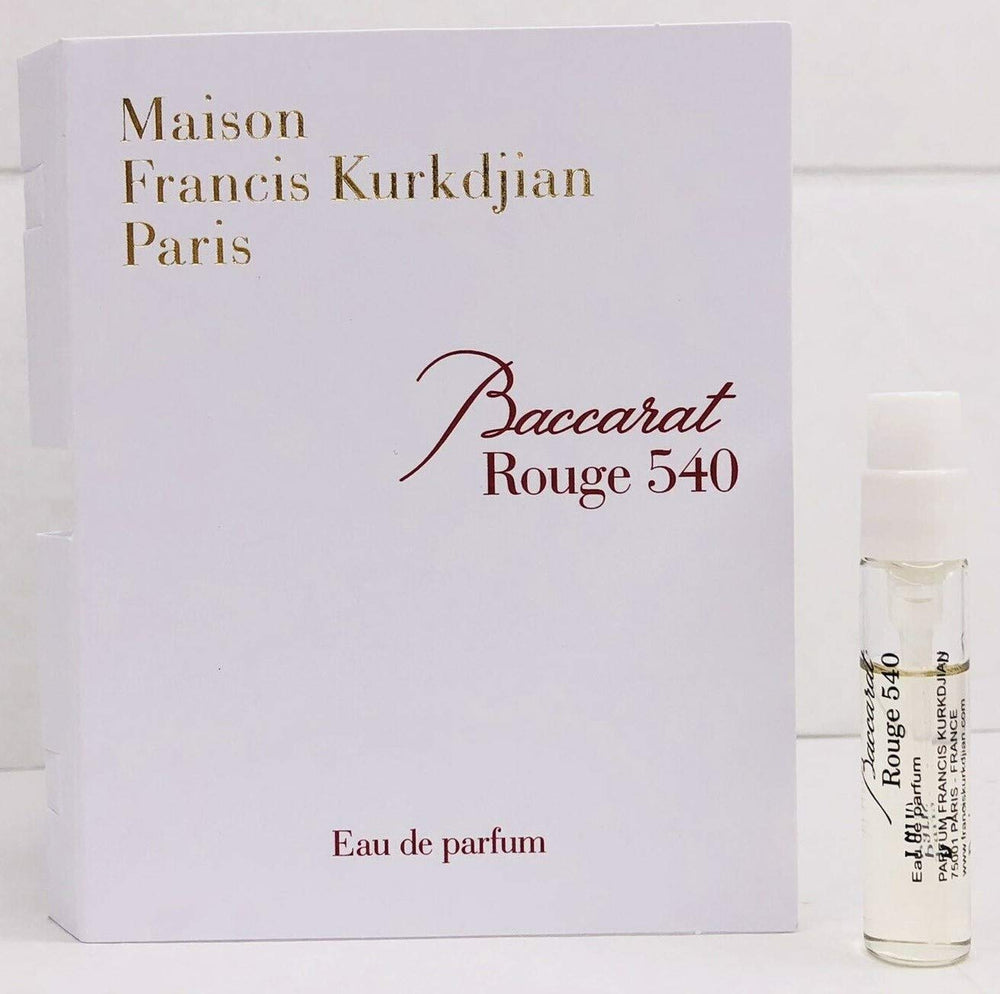 Maison Francis Kurkdjian Baccarat Rouge 540 vial spray close-up for luxury on-the-go fragrance