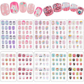 Maitys rainbow kids nails box set showing colorful styles for easy home nail art.
