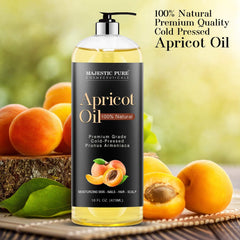 Majestic Pure Apricot Oil with dropper for nourishing scalp massages