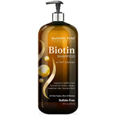 Majestic Pure Biotin Shampoo bottle-pump suggests convenient daily use for fuller hair.