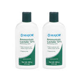 Major Ammonium Lactate 12% lotion bottle shows fragrance-free hydration for dry skin.