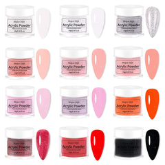 Major Dijit acrylic powder set with 12 colors for versatile at-home nail art.