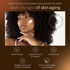 Makari Exclusive Tone-Boosting Face Cream night routine demonstrates gentle nightly care