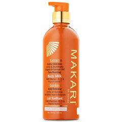 MAKARI Extreme Active Intense Carrot & Argan Body Milk bottle 16oz ready for daily use
