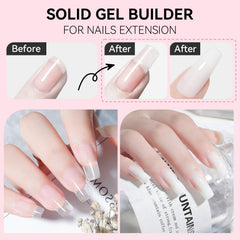 Makartt 3D gel extension builder application demonstrating nail lengthening