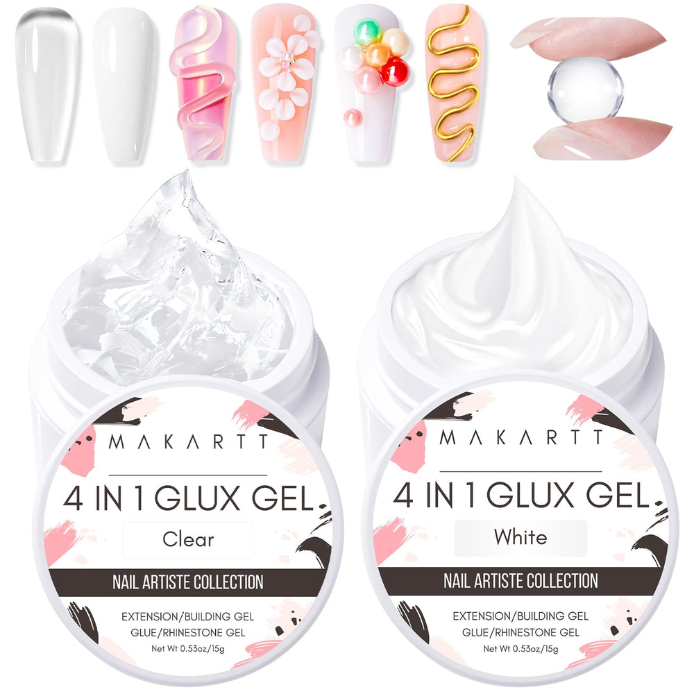 Makartt 3D gel nail-art kit clear jar for sculpting durable extensions