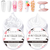 Makartt 3D gel nail-art kit clear jar for sculpting durable extensions