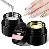 Makartt chrome nail polish silver gold 2pc pack showcases a dazzling mirror finish.