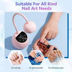 Makartt cordless nail lamp on the go with USB charging for travel manicures