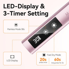 Makartt handheld UV nail lamp with three timer modes for versatile curing