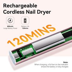 Makartt handheld UV nail lamp side view showing compact design for travel