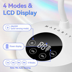 Makartt Mini UV Light with 4 timer settings on LCD display