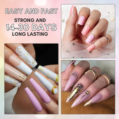 Makartt nail-art application with glue for rhinestones and tips.