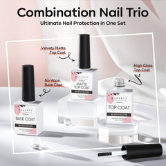 Makartt No Wipe Gel Top Coat Glossy Finish adds high shine and gel-like look.