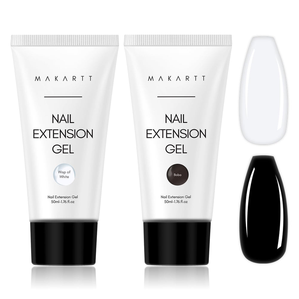 Makartt poly nail gel sheer black 50ml tube for durable extension color.