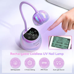 Makartt UV LED Nail Lamp 360-degree coverage ensures flawless gel curing.