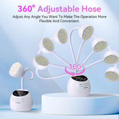 Makartt UV LED Nail Lamp gooseneck adjusts to reach tricky nails for full coverage.