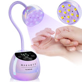 Makartt UV LED Nail Lamp with gooseneck cordless setup for on-the-go manicures.
