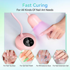 Makartt UV Nail Lamp shows rechargeable battery inside for cordless convenience.