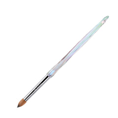 MakarttPro Kolinsky Crimped Nail Brush handle closeup for precise acrylic bead control