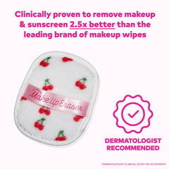 MakeUp Eraser Cherry Crush closeup of cloud-soft fibers for gentle makeup removal.