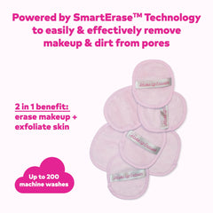 MakeUp Eraser exfoliation-side close-up showing gentle skin exfoliation
