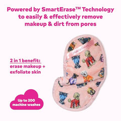 MakeUp Eraser fiber closeup shows cloud-soft fibers for gentle cleansing.