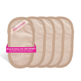 MakeUp Eraser Mini Pro 5-pack packshot demonstrates water-only makeup removal.