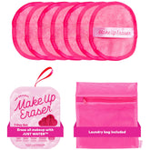 MakeUp Eraser Original Pink packaging highlights a seven-day set for water-only makeup removal.