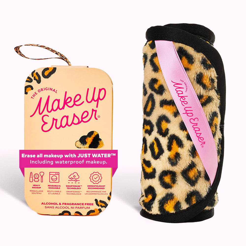 MakeUp Eraser Pro leopard design close-up of fibers for makeup removal without wipes