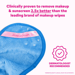 MakeUp Eraser PRO long fiber side used for light exfoliation on skin